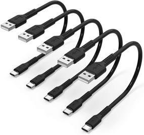 img 4 attached to 5 Pack of 6 inch USB C Fast Charging Cables for Samsung Galaxy, OnePlus, and LG - Durable and Efficient Charging Solution