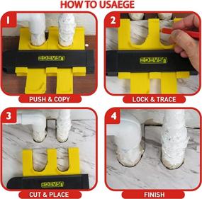 img 1 attached to 📏 USAEGE Contour Gauge Duplicator Set - 10 inch & 5 inch - Woodworking Profile Tool - Ideal for Finish Carpentry, Flooring, and More - Lockable Contour Gauge for Precise Measurements