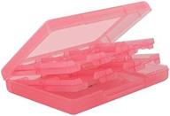 skque 28-in-1 game card case box for nintendo ds lite, dsi, 3ds - stylish pink storage solution logo