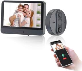 img 4 attached to BCOM WiFi Door Peephole Viewer - Digital Smart Phone App Remote Motion Sensor Camera - 120°Wide Angle AHD 720P TFT Screen 4.3 inch - Tuya Compatible