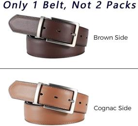 img 2 attached to 👔 Reversible Casual Colors Men's Leather Accessories by ToyRis for Belts