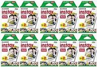 📸 fujifilm instax mini instant film: 10 twin packs - 200 total pictures for instax cameras logo