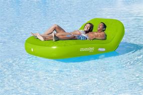 img 1 attached to 🌞 Ultimate Relaxation with AIRHEAD Sun Comfort Cool Suede Double Chaise Lounge
