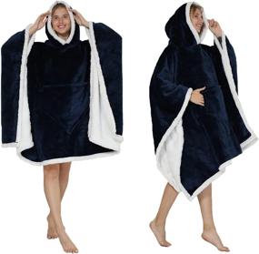 img 3 attached to Wearable Blanket Oversized Sweatshirts Blankets Bedding