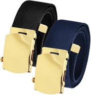 canvas men's belt with brass slider buckle - enhancing your belt accessories логотип