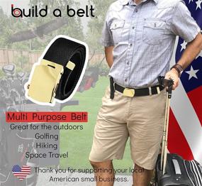 img 1 attached to Canvas Men's Belt with Brass Slider Buckle - Enhancing Your Belt Accessories