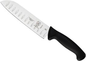 img 4 attached to 🔪 7-Inch Granton Edge Mercer Culinary Millennia Santoku Knife with Black Handle