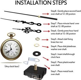 img 2 attached to ⏰ Улучшите свой подход к ремонту часов своими силами: Набор для ремонта кварцевых настенных часов с числами, мотором и 6 парами стрелок!