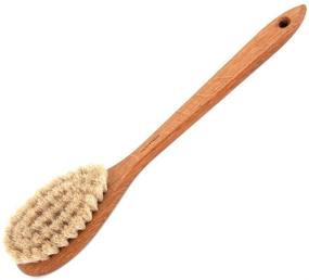 img 4 attached to 🛀 Oak Bath Brush with Horsehair Bristles