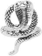 🐍 ювелирные украшения yihan - унисекс серебренный покрытый ретро 3d кольцо с коброй клубное панк кольца: впечатляющий акцент для всех. логотип