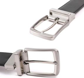 img 1 attached to 👔 Stylish Leather Reversible Samilor Rotated Reverse Men's Belt Accessories: Transform Your Look with Ease!