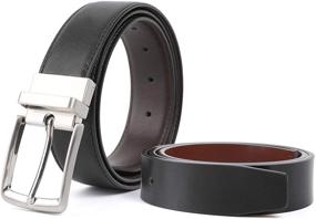 img 4 attached to 👔 Stylish Leather Reversible Samilor Rotated Reverse Men's Belt Accessories: Transform Your Look with Ease!