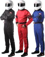racequip racing fire suit single layer sfi 3.2a/1 - one piece, red (small - 110012) logo