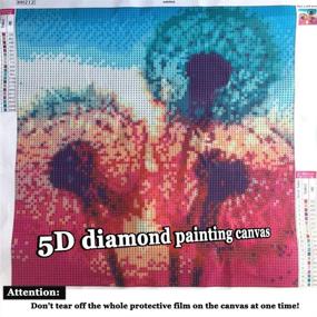 img 3 attached to 🌼 Dandelions 12x12 inch DIY 5D Diamond Painting Kit: Fun Gem Art Craft for Kids & Adults, Perfect for Beginners