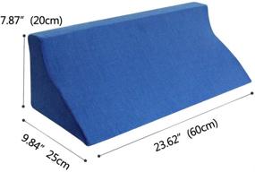 img 3 attached to 🛏️ FANWER Bed Wedge Pillow - Blue Pray Case | Body Positioning & Elevation | Pregnancy Support | Leg Bolster & Ankle Alignment