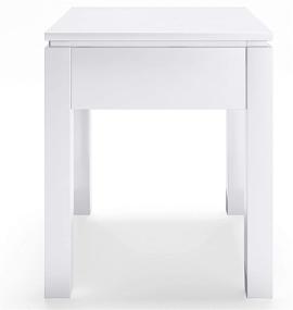 img 1 attached to 🪑 Simplihome Cosmopolitan Solid Wood White End Side Table – 18 inch Square, Contemporary Design with Storage, 1 Drawer for Living Room and Bedroom