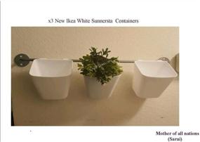 img 2 attached to 👉 SUNNERSTA Container Set with Rail Hanger - Complete, White, 4-Pack