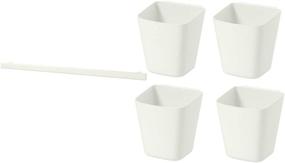 img 4 attached to 👉 SUNNERSTA Container Set with Rail Hanger - Complete, White, 4-Pack