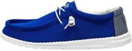 stylish and comfortable: hey dude mens wally blue men's shoes - perfect for everyday wear logo