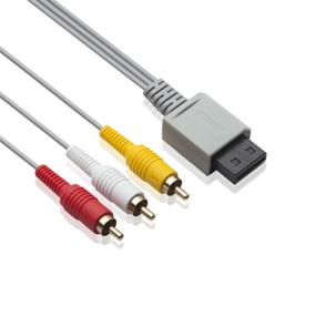 img 3 attached to 🔌 High-Quality 6FT AV Cable for Wii Wii U - Premium Composite 3 RCA Gold-Plated Cord for Main 480P Compatible HDTV Display