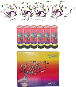 img 3 attached to Allinthree Party Popper Confetti Set of 6pcs for Festive Celebrations