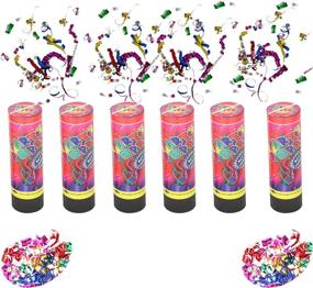 img 4 attached to Allinthree Party Popper Confetti Set of 6pcs for Festive Celebrations