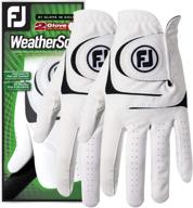 🏌️ stay comfortable and in control with footjoy men's weathersof golf gloves - pack of 2 (white) логотип