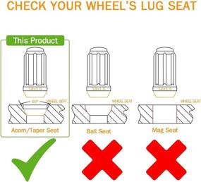 img 3 attached to 🔧 GA Supply 14x1.5 Black Lug Nuts: High Quality Acorn Spline Set, 1.38" Tall, 3/4" Hex - Pack of 24+1 Spline Wheel Lock Key