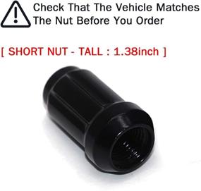 img 1 attached to 🔧 GA Supply 14x1.5 Black Lug Nuts: High Quality Acorn Spline Set, 1.38" Tall, 3/4" Hex - Pack of 24+1 Spline Wheel Lock Key