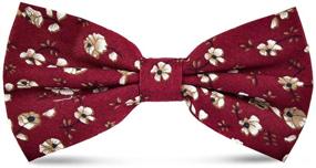 img 1 attached to 🌸 JESLANG Cotton Bowties: Floral Print Men's Accessories for Ties, Cummerbunds, and Pocket Squares