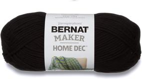 img 4 attached to 🧶 Bernat Maker Home Dec Yarn: 8.8oz Bulky Chunky in Black - Gauge 5 for Effective Crafting