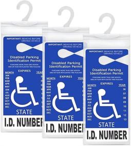 img 4 attached to Improved LotFancy Handicap Parking Placard Holder Cover for Disabled Parking Permit - Upgraded with Larger Hook - Pack of 3
