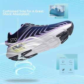 img 2 attached to 👟 STQ Cushioned Breathable Running Shoes: Ultimate Arch Support for Women