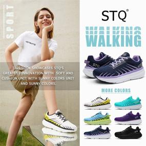 img 3 attached to 👟 STQ Cushioned Breathable Running Shoes: Ultimate Arch Support for Women