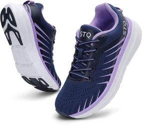 img 4 attached to 👟 STQ Cushioned Breathable Running Shoes: Ultimate Arch Support for Women