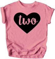 👚 adorable two in heart 2nd birthday girls shirt: perfect toddler girls second birthday outfit logo