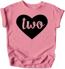 img 2 attached to 👚 Adorable Two in Heart 2nd Birthday Girls Shirt: Perfect Toddler Girls Second Birthday Outfit