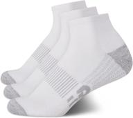 🧦 new balance big and tall women's cushioned above ankle athletic socks - quarter mini-crew style (3 pack) logo