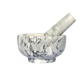 img 4 attached to Kota Japanese Marble Mortar and Pestle Grinder for Spices, Seasonings, Pastes, Pestos, and Guacamole