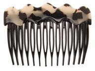 ivory tokyo hair comb by france luxe - classic side comb with ric rac design logo