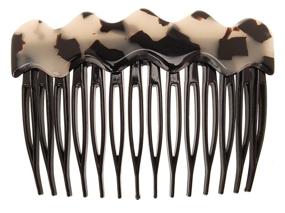 img 1 attached to Ivory Tokyo Hair Comb by France Luxe - Classic Side Comb with Ric Rac Design