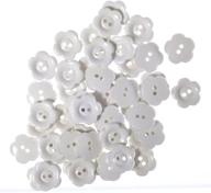 nylon daisy shape buttons white logo