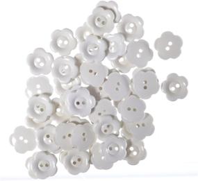 img 2 attached to Nylon Daisy Shape Buttons White