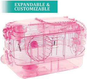 img 3 attached to 🐹 Kaytee CritterTrail Pink Edition One-Level Habitat, 20 x 11.5 x 11 inches