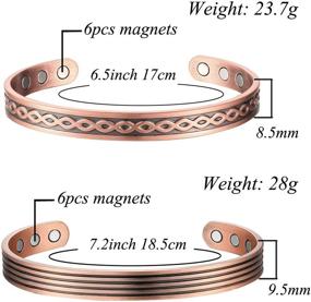 img 3 attached to Copper Bracelet Magnetic Therapy Arthritis
