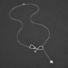 img 3 attached to REEBOOOR Stethoscope Necklace Bracelet Silver Stethoscope