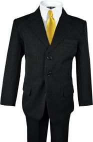 img 3 attached to 👔 Black Boys' Pinstripe Suit Sets at Suits & Sport Coats - Perfect Matching Boys' Clothing