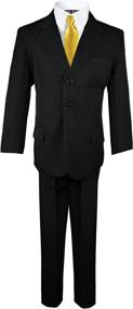 img 4 attached to 👔 Black Boys' Pinstripe Suit Sets at Suits & Sport Coats - Perfect Matching Boys' Clothing