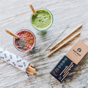 img 3 attached to 🌱 12-Pack Biodegradable Bamboo Straws by Bali Boo - Eco-friendly Reusable Wooden Straws, 8 Inches Each - Handmade in Bali, Compostable and Perfect Fit for Tiki and Mason Jars