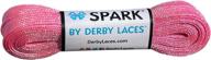 🍬 optimize pink cotton candy spark shoelace for shoes, skates, boots, roller derby, hockey, and ice skates - derby laces logo